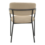 Scaun Morel, stofa si metal, 55x55x76 cm - Bej