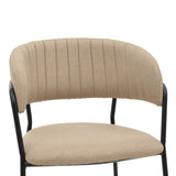 Scaun Morel, stofa si metal, 55x55x76 cm - Bej