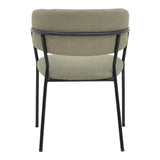 Scaun Morel, stofa si metal, 55x55x76 cm - Gri