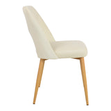 Scaun Murde, catifea si metal, 48x61x89 cm - Bej