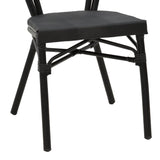 Scaun Nacia, Negru - Maro, 45x59x85 cm - Negru