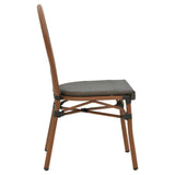 Scaun Nacia, Negru - Maro, 45x59x85 cm - Maro