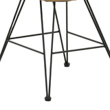 Scaun Naoki cu perna, Negru - Natural, 44x58x82 cm - Natural