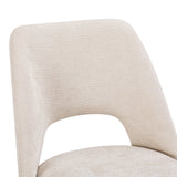 Scaun Nelda, picioare crem, catifea, Crem, 44x58x82 cm
