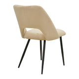 Scaun Nelda, picioare negre, catifea, Diverse culori, 44x58x82 cm - Bej | SKU: 428-000013 | Scaun Nelda, picioare negre, catifea, 44x58x82 cm, varianta Bej, produs pentru amenajarea locuinței, disponibil online în România la CasaMob
