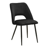 Scaun Nelda, picioare negre, catifea, Diverse culori, 44x58x82 cm - Negru | SKU: 428-000014 | Scaun Nelda, picioare negre, catifea, 44x58x82 cm, varianta Negru, produs pentru amenajarea locuinței, disponibil online în România la CasaMob