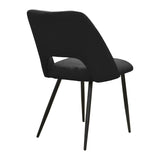 Scaun Nelda, picioare negre, catifea, Diverse culori, 44x58x82 cm - Negru | SKU: 428-000014 | Scaun Nelda, picioare negre, catifea, 44x58x82 cm, varianta Negru, produs pentru amenajarea locuinței, disponibil online în România la CasaMob
