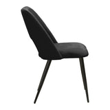Scaun Nelda, picioare negre, catifea, Diverse culori, 44x58x82 cm - Negru | SKU: 428-000014 | Scaun Nelda, picioare negre, catifea, 44x58x82 cm, varianta Negru, produs pentru amenajarea locuinței, disponibil online în România la CasaMob