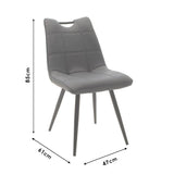 Scaun Nely, 47x61x85 cm - Gri
