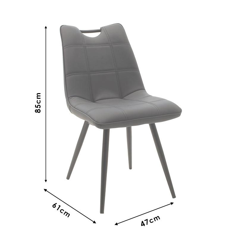Scaun Nely, 47x61x85 cm - Negru