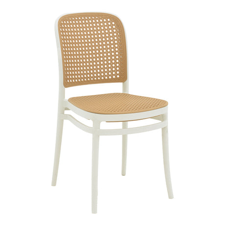 Scaun Nereus, Alb - Negru, 45x43x84 cm