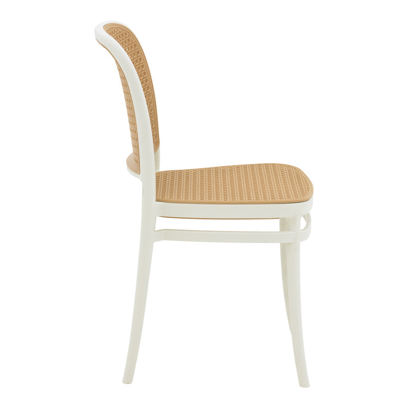 Scaun Nereus, Alb - Negru, 45x43x84 cm - Alb
