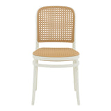 Scaun Nereus, Alb - Negru, 45x43x84 cm - Alb