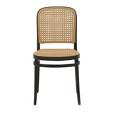 Scaun Nereus, Alb - Negru, 45x43x84 cm - Negru