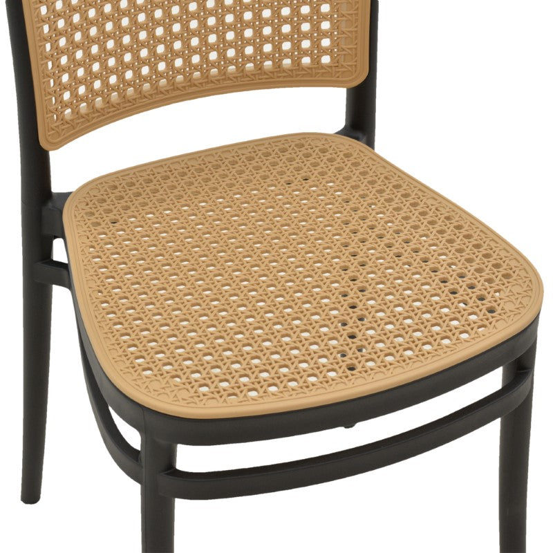 Scaun Nereus, Alb - Negru, 45x43x84 cm - Negru