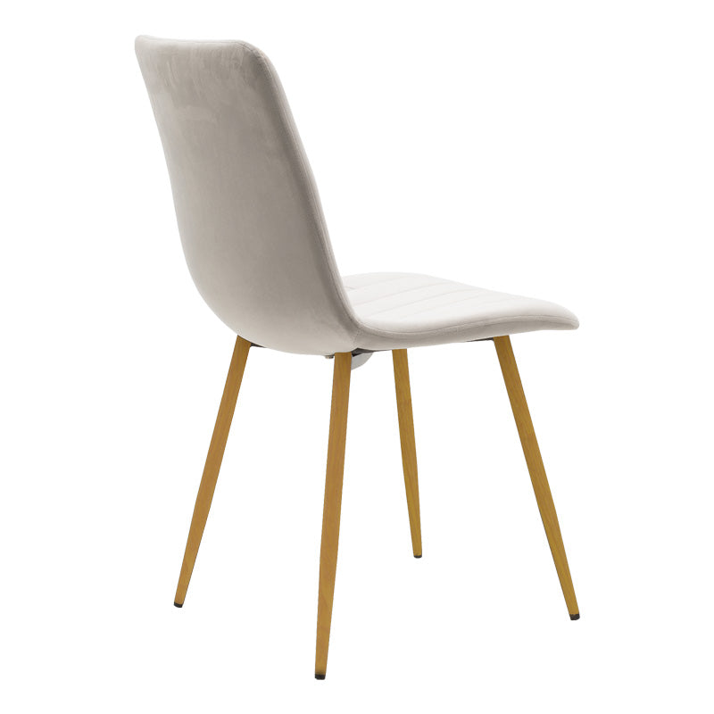 Scaun catifelat Noor, Velvet, Picioare, Gri - Verde, 44x53x86 cm - Gri