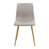 Scaun catifelat Noor, Velvet, Picioare, Gri - Verde, 44x53x86 cm - Gri