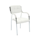 Scaun oaspete superposable Otlen pu-crom 47x45x87 cm, Alb - Negru, 45x47 cm - Scaun oaspete superposable Otlen pu-crom 47x45x87 cm, Alb - Negru, 45x47 cm