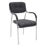 Scaun oaspete superposable Otlen pu-crom 47x45x87 cm, Alb - Negru, 45x47 cm - Scaun oaspete superposable Otlen pu-crom 47x45x87 cm, Alb - Negru, 45x47 cm - 274-000009