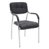 Scaun oaspete superposable Otlen pu-crom 47x45x87 cm, Alb - Negru, 45x47 cm - 274-000009