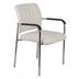 Scaun oaspeti stivuibil Cazen picior pu-crom, alb, 55x49x84 cm