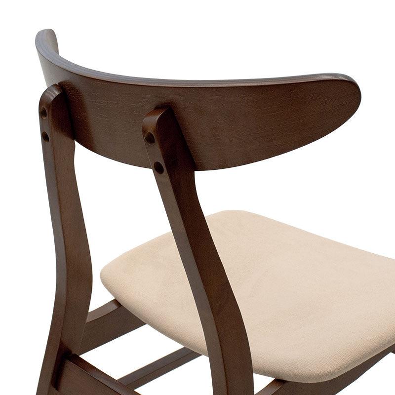 Scaun Orlean, Gri - Nuc, 53x49x78 cm - Nuc