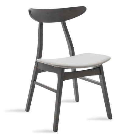 Scaun Orlean, Gri - Nuc, 53x49x78 cm