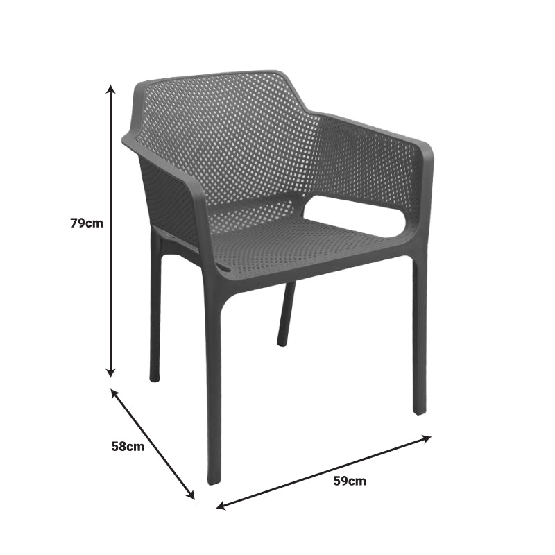 Scaun Oviez, antracit, 59x58x79 cm