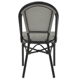 Scaun Paris aluminiu negru-textilena, Alb, 44x63x88 cm