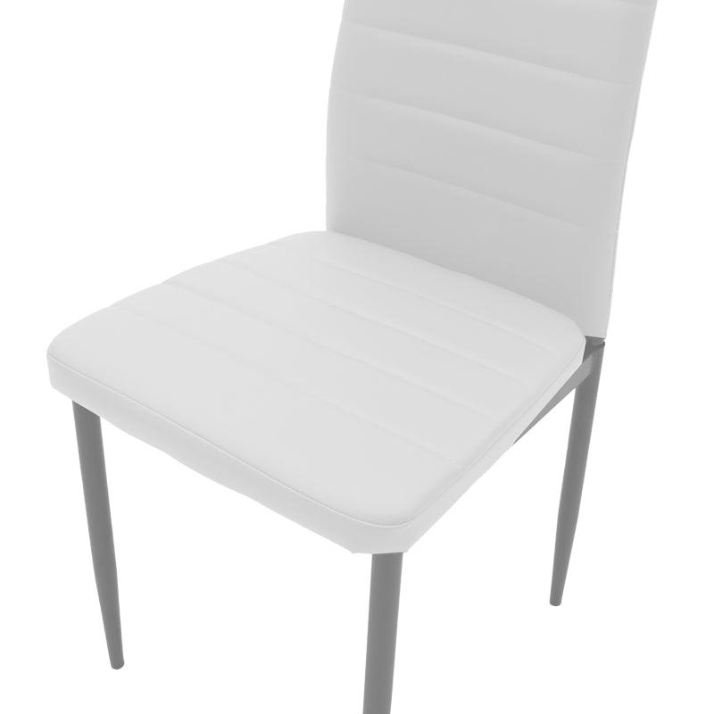 Scaun Parker, Alb - Bej, 42x48x98 cm - Alb