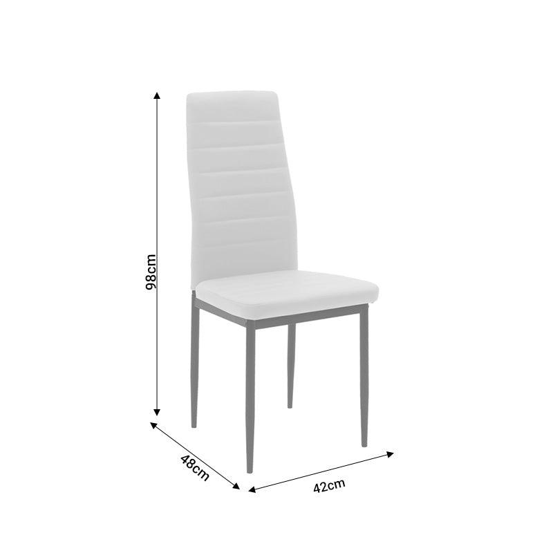 Scaun Parker, Alb - Bej, 42x48x98 cm - Bej