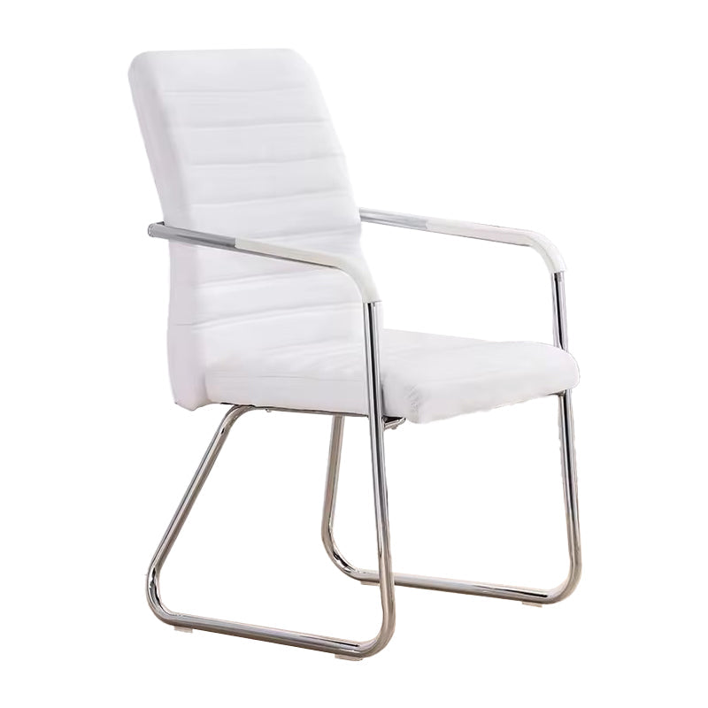 Scaun pentru oaspeti Sefine, picior din crom, Alb - Negru, 53x45x97 cm, 45x53 cm - Scaun pentru oaspeti Sefine, picior din crom, Alb - Negru, 53x45x97 cm, 45x53 cm