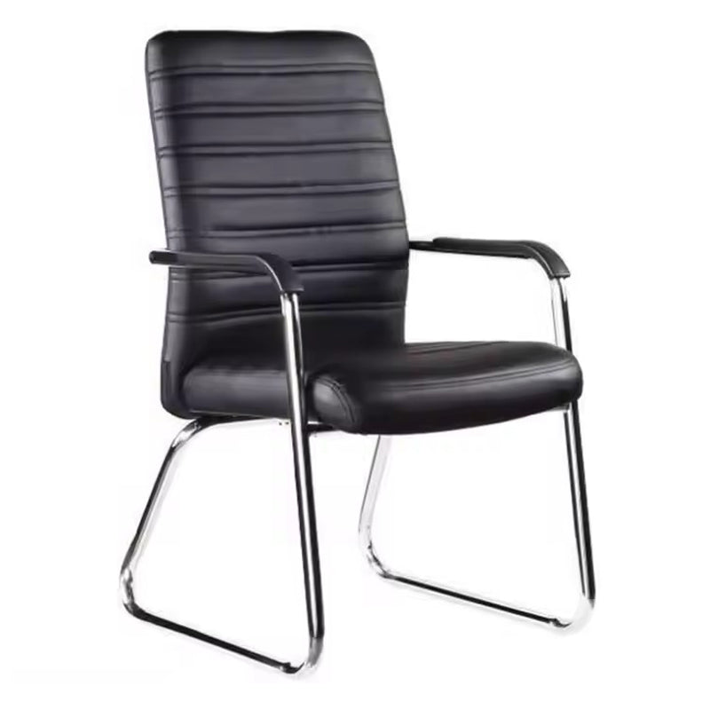 Scaun pentru oaspeti Sefine, picior din crom, Alb - Negru, 53x45x97 cm, 45x53 cm - Scaun pentru oaspeti Sefine, picior din crom, Alb - Negru, 53x45x97 cm, 45x53 cm - 274-000013