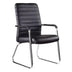 Scaun pentru oaspeti Sefine, picior din crom, Alb - Negru, 53x45x97 cm, 45x53 cm - 274-000013