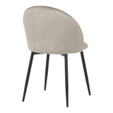 Scaun Perch, Catifea Gri, Picioare Metalice, Negre, 50x43x82 cm