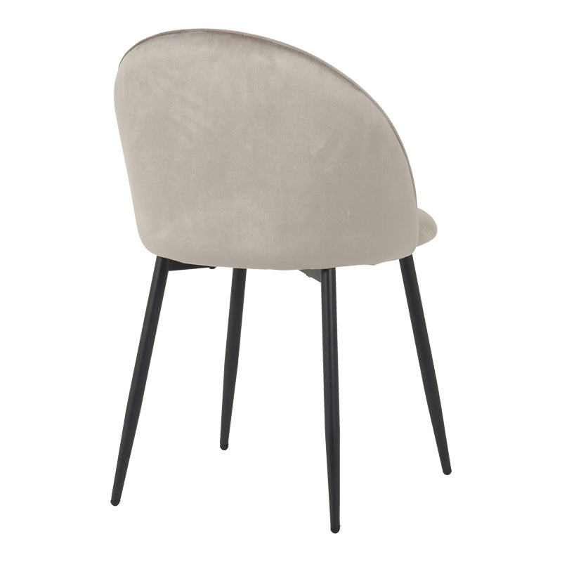 Scaun Perch, Catifea Gri, Picioare Metalice, Negre, 50x43x82 cm, imagine suplimentara