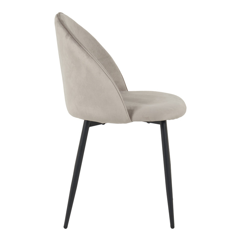 Scaun Perch, Catifea Gri, Picioare Metalice, Negre, 50x43x82 cm