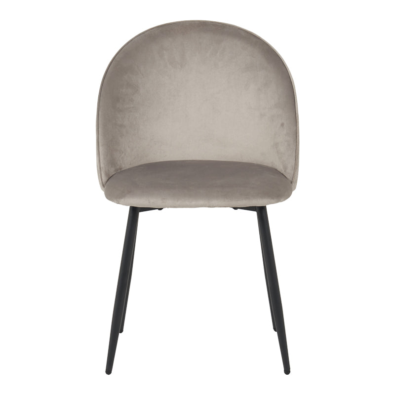 Scaun Perch, Catifea Gri, Picioare Metalice, Negre, 50x43x82 cm