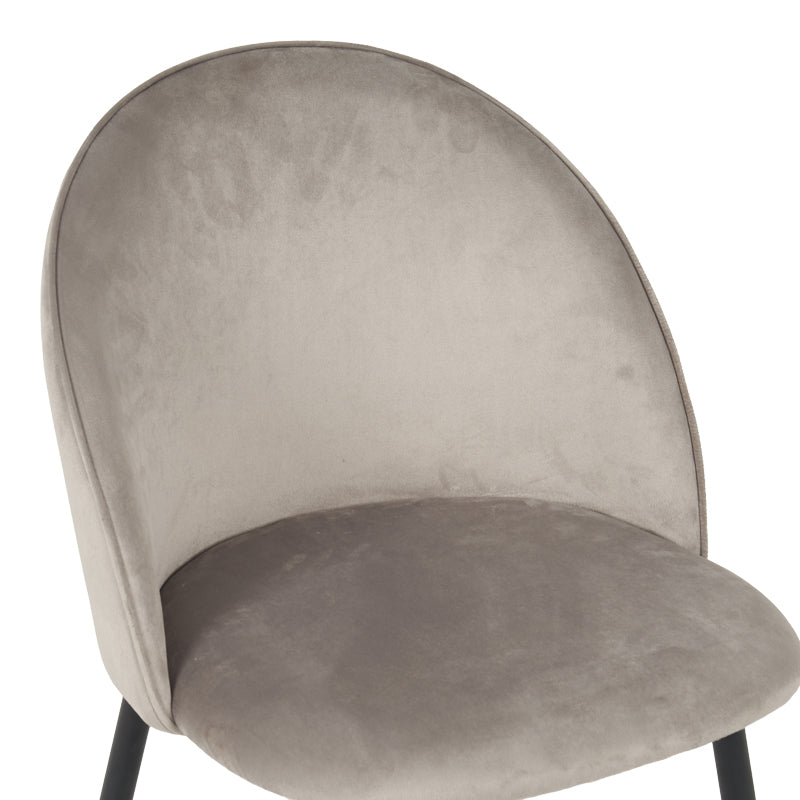 Scaun Perch, Catifea Gri, Picioare Metalice, Negre, 50x43x82 cm