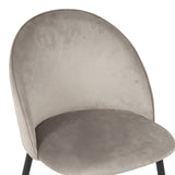 Scaun Perch, Catifea Gri, Picioare Metalice, Negre, 50x43x82 cm