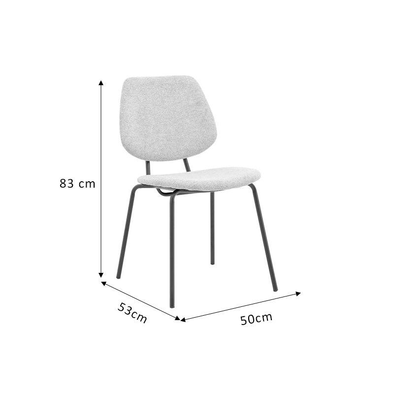 Scaun Pietro, Gri - Gri inchis, 50x53x83 cm - Gri inchis