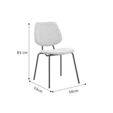 Scaun Pietro, Gri - Gri inchis, 50x53x83 cm - Gri
