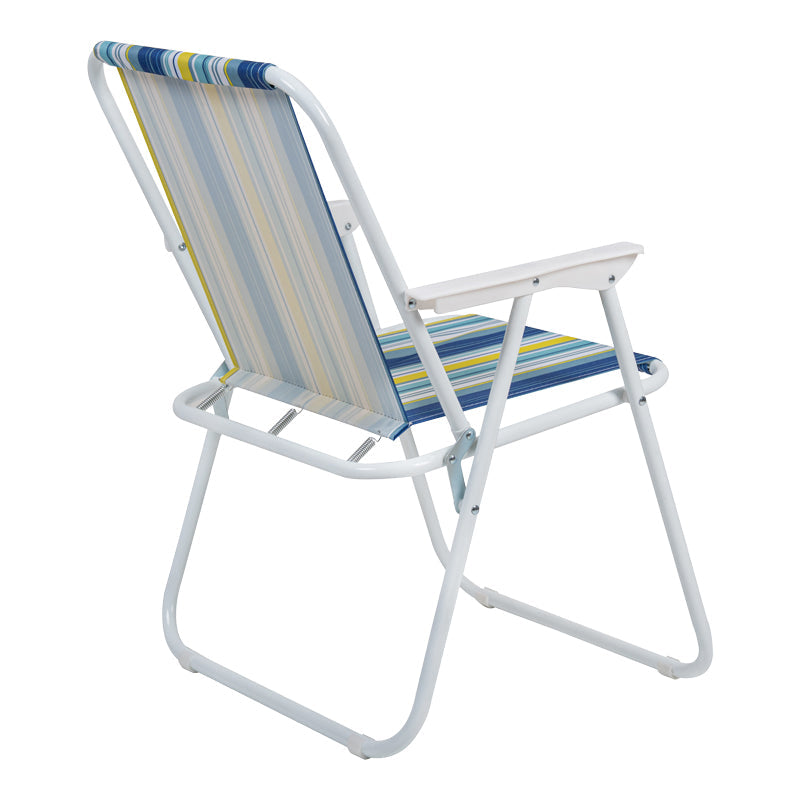Scaun camping Jette, metal si tesatura, 53x56x73 cm - Albastru