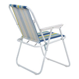 Scaun camping Jette, metal si tesatura, 53x56x73 cm - Albastru