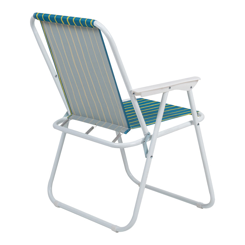 Scaun camping Jette, metal si tesatura, 53x56x73 cm - Galben