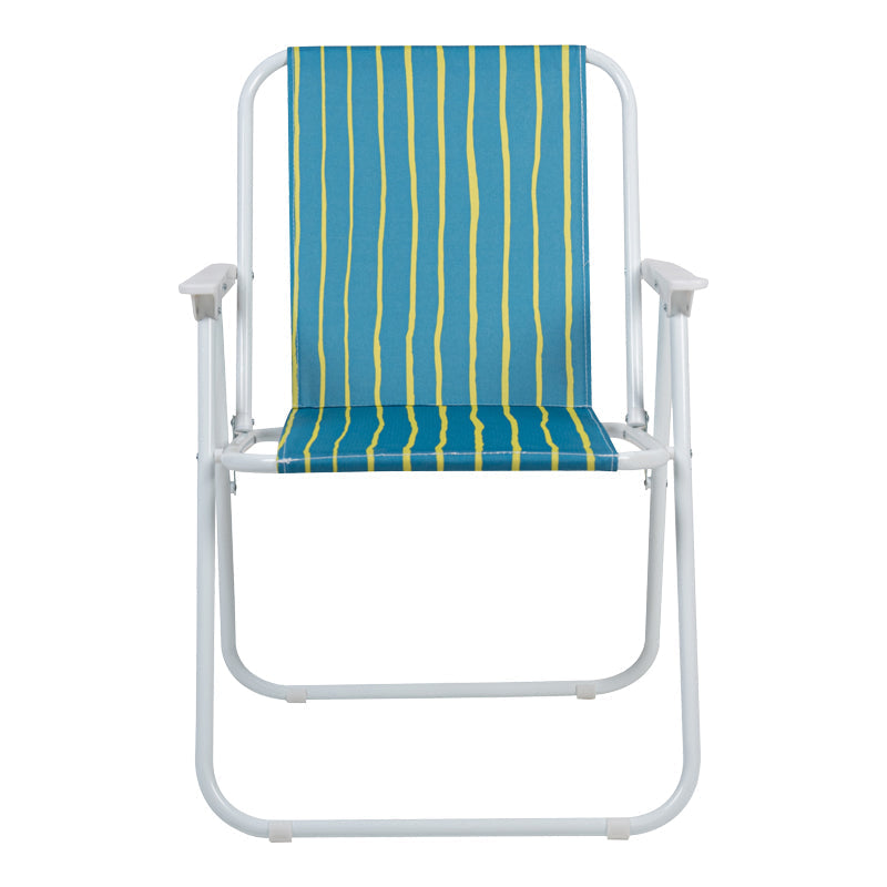 Scaun camping Jette, metal si tesatura, 53x56x73 cm - Galben