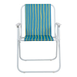 Scaun camping Jette, metal si tesatura, 53x56x73 cm - Galben