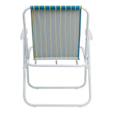 Scaun camping Jette, metal si tesatura, 53x56x73 cm - Galben