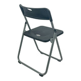 Scaun pliabil cu funcție Edison, Metal, Alb - Negru, 38x49x73 cm - Negru