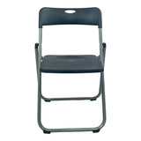 Scaun pliabil cu funcție Edison, Metal, Alb - Negru, 38x49x73 cm - Negru